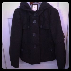 Anthropologie Elevenses grey wool jacket